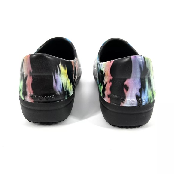 Crocs Neria Pro Clogs Womens Size 6 Colorful Tie Dye Slip On Work Nurse Shoes - Picture 6 of 12